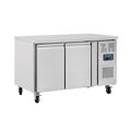 Polar koelwerkbank 2-deurs 70cm diep zijaanzicht