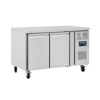 Polar koelwerkbank 2-deurs 70cm diep zijaanzicht