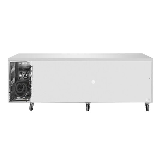 Zijaanzicht Polar 4-deurs koelwerkbank 70cm diep
