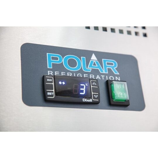 Detailopname Polar 4-deurs koelwerkbank afwerking