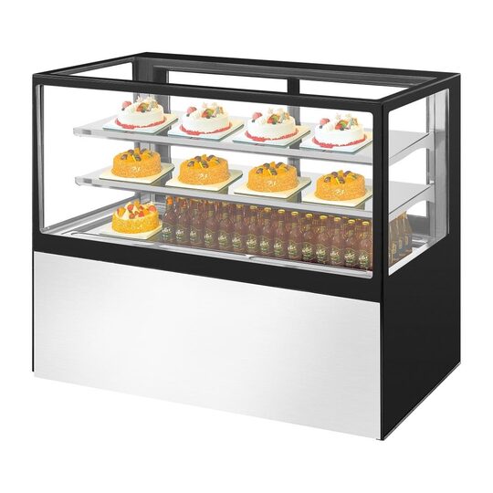 Zijaanzicht van de Polar 485 liter koelvitrine