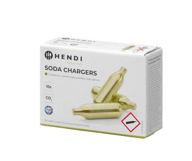 Set van 10 Hendi CO2 patronen voor horeca gebruik