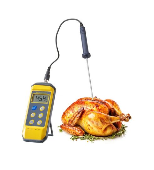 Duidelijk digitaal display van de Hendi 271407 kerntemperatuurmeter