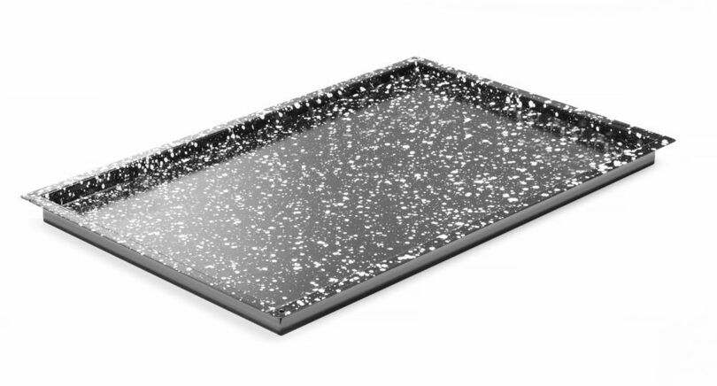 Hendi zwarte geëmailleerde tray 60x40 cm voor professionele horeca presentatie