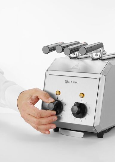 Nauwkeurige garing: De mechanische timer is instelbaar tot 8 minuten en geeft een duidelijk signaal wanneer de tosti klaar is.