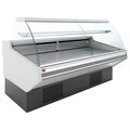 Geventileerde Diamond toonbank met gebogen glas en opslag