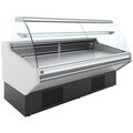 Diamond statische vitrinetoonbank met gebogen glas en opslag