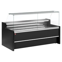 Geventileerde gekoelde vitrinetoonbank 200cm zwart Diamond