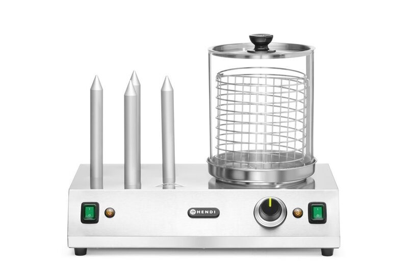Professionele Hendi hotdog- en broodjeswarmer