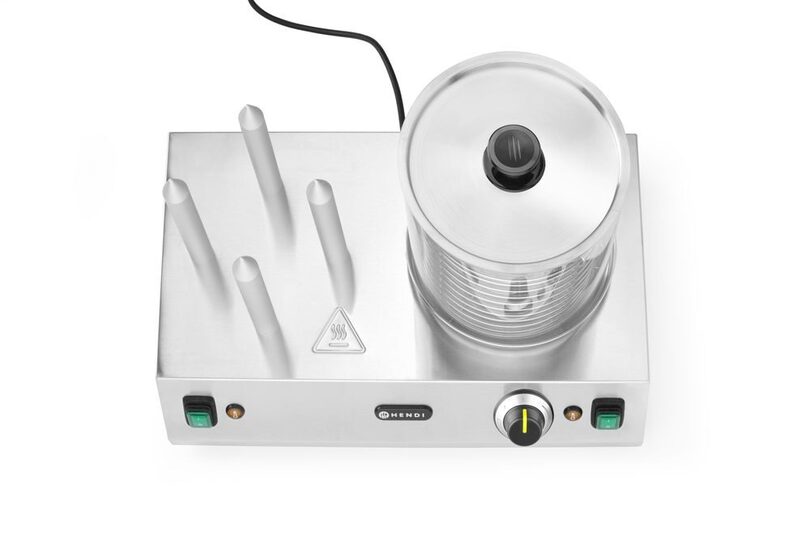 Compacte Hendi hotdogwarmer voor horecagebruik
