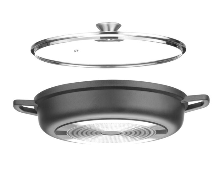 Detailopname Hendi braadpan met hoogwaardige antiaanbaklaag