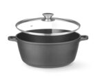 Bovenaanzicht van de zwarte Hendi braadpan 7,5 liter