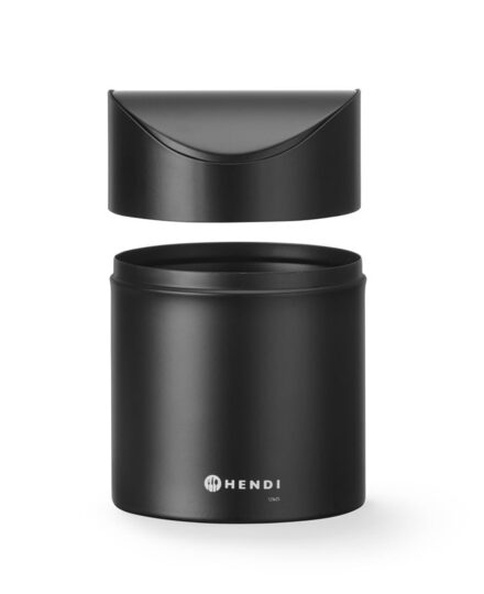 Compacte zwarte tafel afvalemmer van Hendi