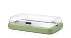 Hendi Uniq koeldisplay in groen met GN 1/1 RVS tray en transparante deksel voor buffet