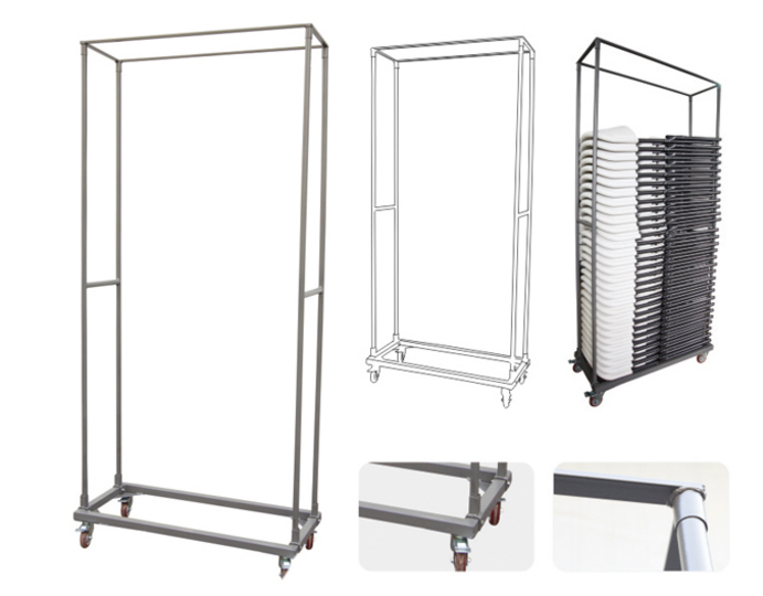 Efficiënte Hendi trolley voor het verplaatsen van 25 stoelen
