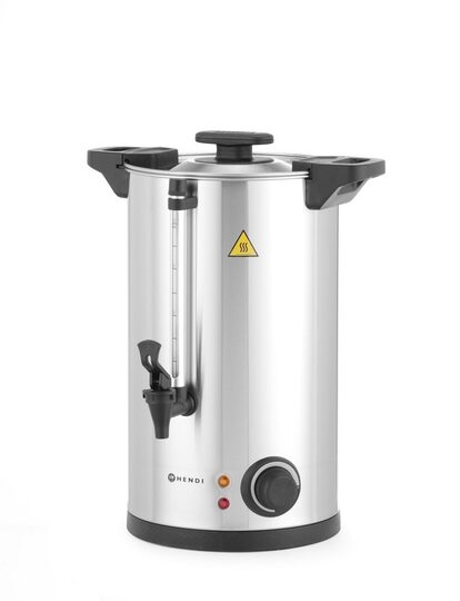 Bedieningspaneel en thermostaat van de Hendi 10 liter ketel