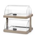 Hendi koeldisplay met dubbele rolltop in beige uitvoering