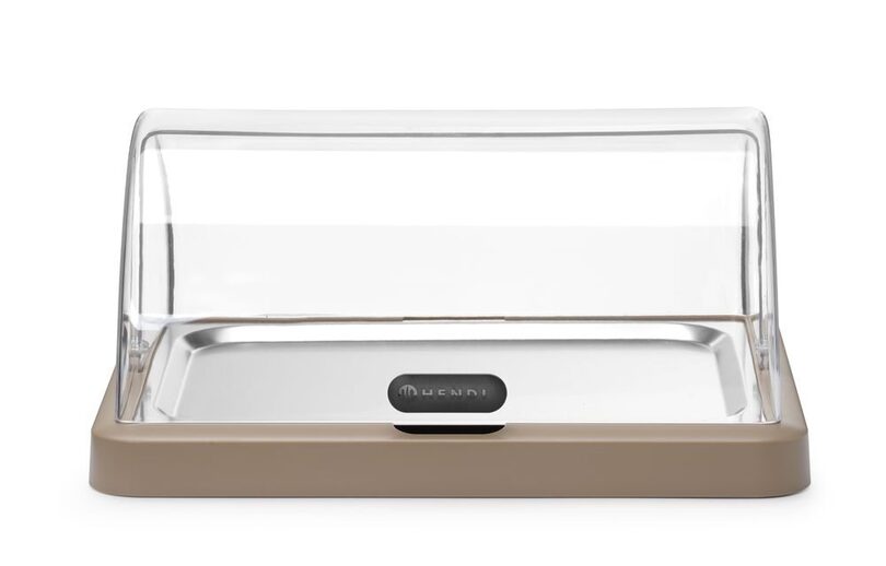 Vooraanzicht Hendi Uniq koeldisplay beige