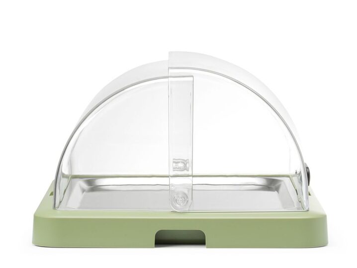 Bovenaanzicht van de Hendi koeldisplay Uniq groen