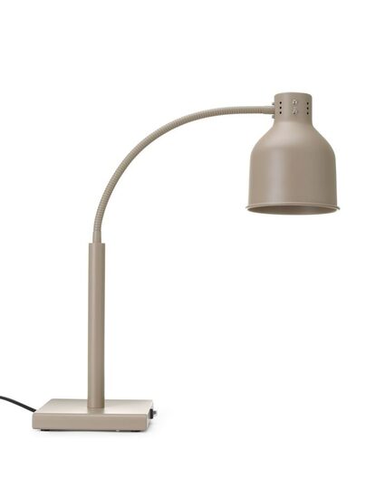 Detailopname van de Hendi warmtelamp 250W in beige uitvoering