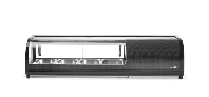 Hendi Arktic sushi display zwart inclusief GN bakken