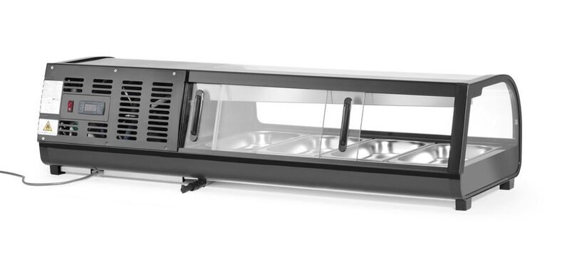 Sushi display inclusief 4x GN 1/3 bakken