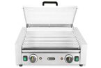 Professionele Hendi worstrolgrill met twee zones en energiebesparend deksel