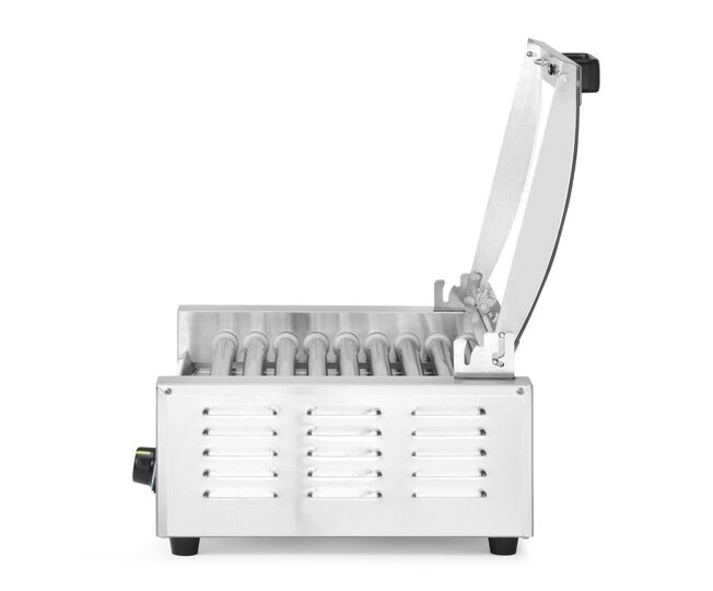 Detailopname van de Hendi worstrolgrill met deksel