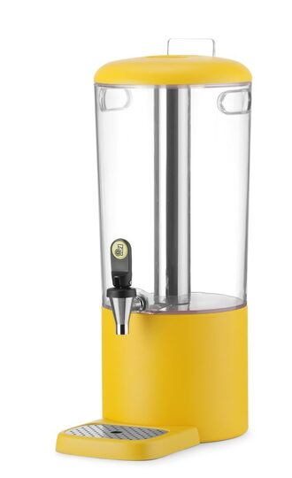 Detailoverzicht van de Hendi Uniq sapdispenser 8 liter geel