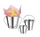 Assortiment Hendi RVS emmers in verschillende formaten