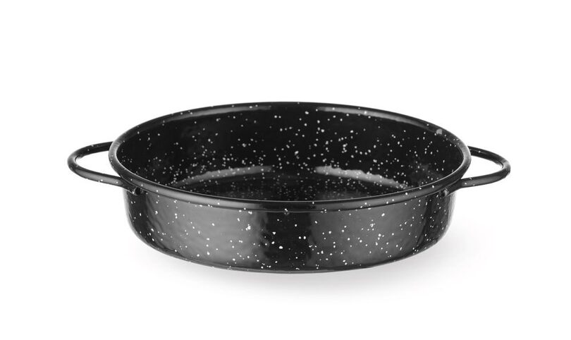 Hendi Fuente geëmailleerde braadpan zwart 20cm