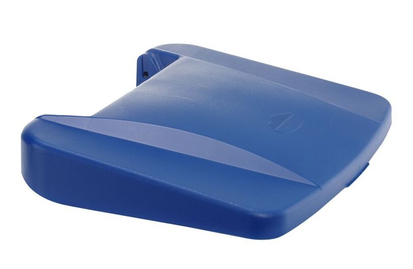 Detailopname blauw deksel voor Hendi afvalbak