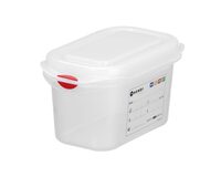 Transparante Hendi GN 1/9 polypropyleen bak 1 liter voor professionele horeca