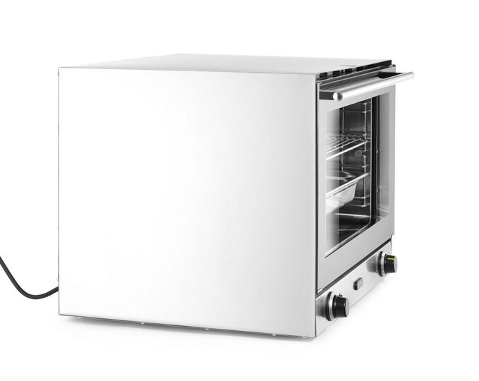 Hoogwaardig RVS interieur van de Hendi 4x GN 1/1 oven