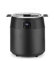 Hendi soepketel 10 liter zwart voor professionele horeca