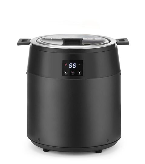 Hendi soepketel 10 liter zwart voor professionele horeca