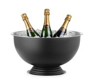 Stijlvolle zwarte Hendi champagnebowl 13 liter voor horeca gebruik