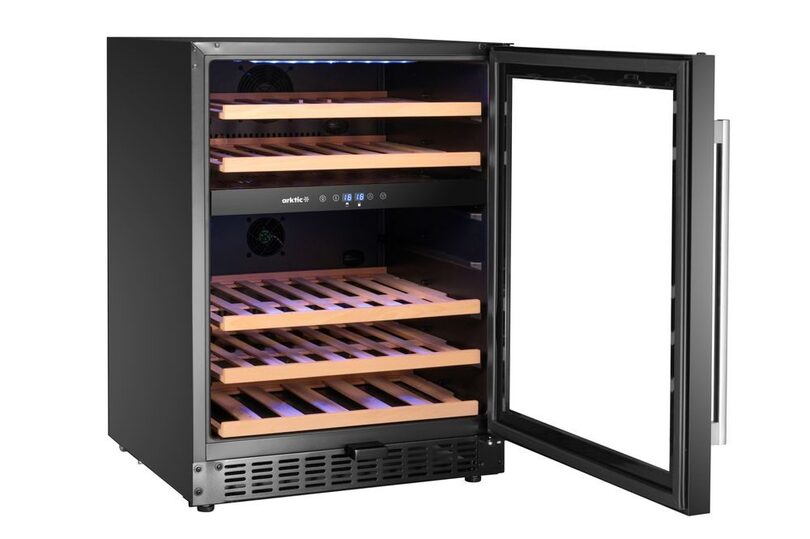 Digitaal bedieningspaneel van de Hendi 2-zone wijnkoeler