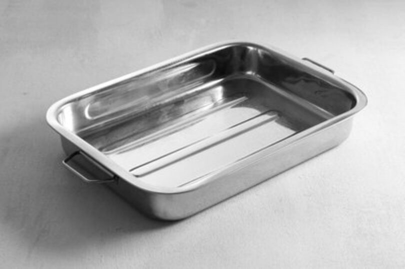 Professionele RVS braadslede met handgrepen 31x24 cm