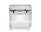 Hendi gladde gasgrillplaat met onderkast 800x700mm