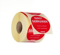 Hendi voedselveiligheid sticker gebruik eerst rood