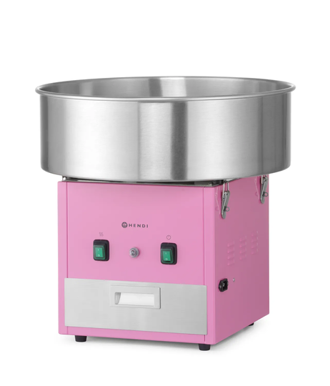 Detailopname van de Hendi suikerspinmachine