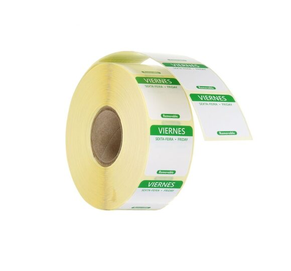 Groene dagstickers voor voedselveiligheid vrijdag Hendi