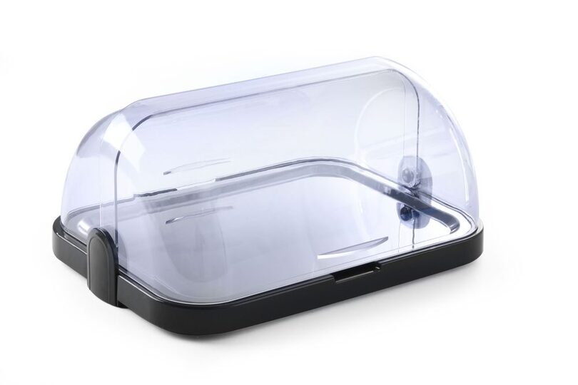 Hendi koeldisplay met rolltop in donkergrijs voor horeca