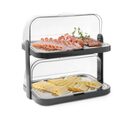 Hendi dubbel koeldisplay met rolltop donkergrijs