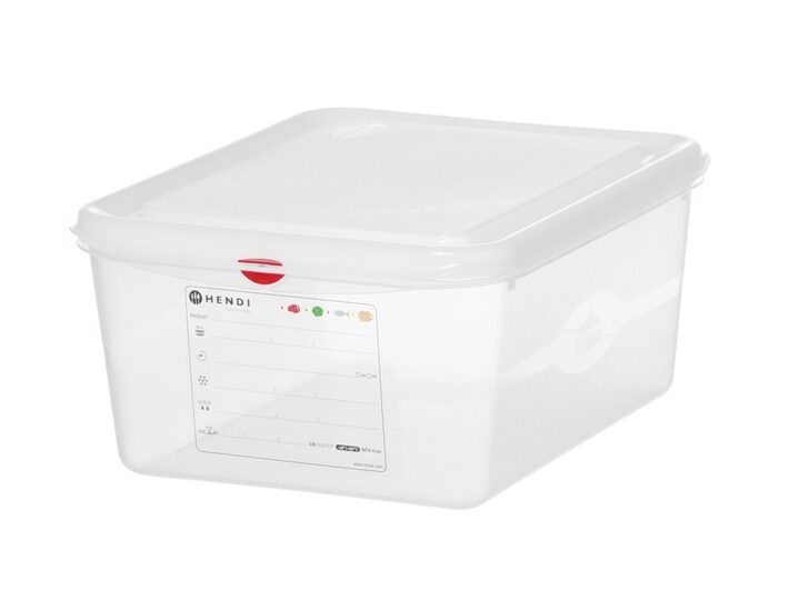 Hendi GN container 1/2 polypropyleen 10 liter transparant voor professionele horeca
