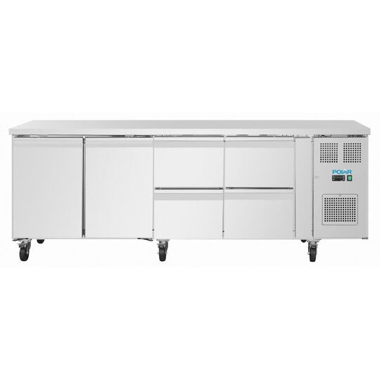 Vooraanzicht van de Polar U-Series koelwerkbank UA104