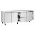 Interieur van de Polar U-Series koelwerkbank met 2 deuren