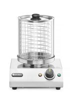 Professionele Hendi hotdogwarmer geschikt voor broodjes en worsten