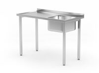 Hendi spoeltafel Kitchen Line met spoelbak rechts 1000x600mm